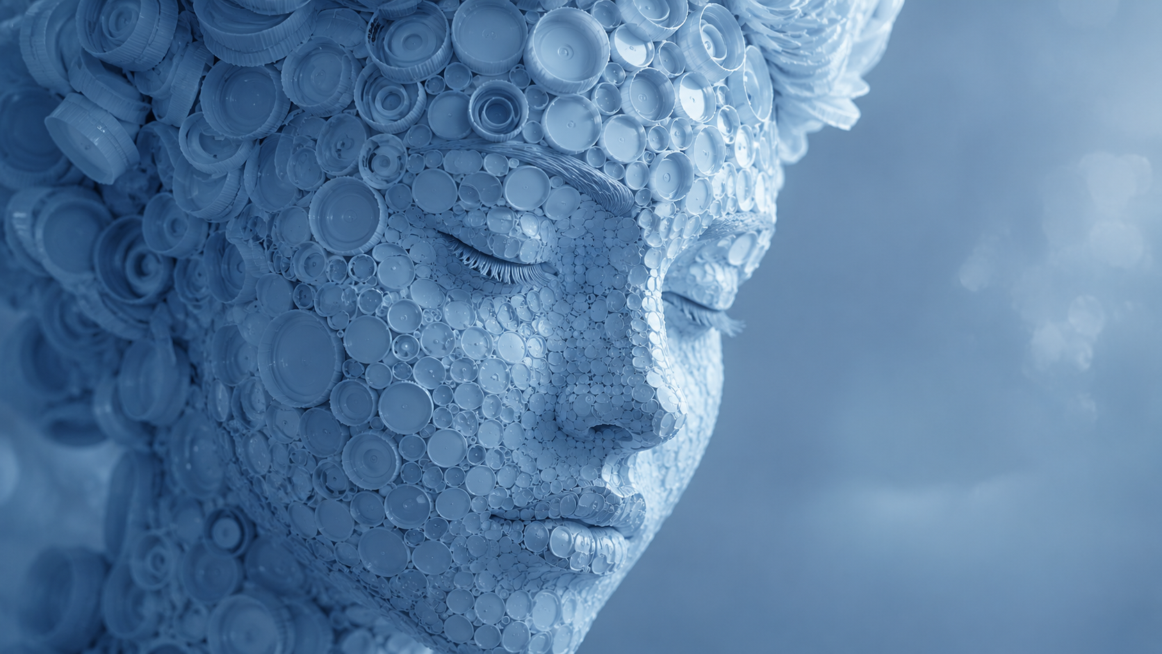 Bottle cap sculpture